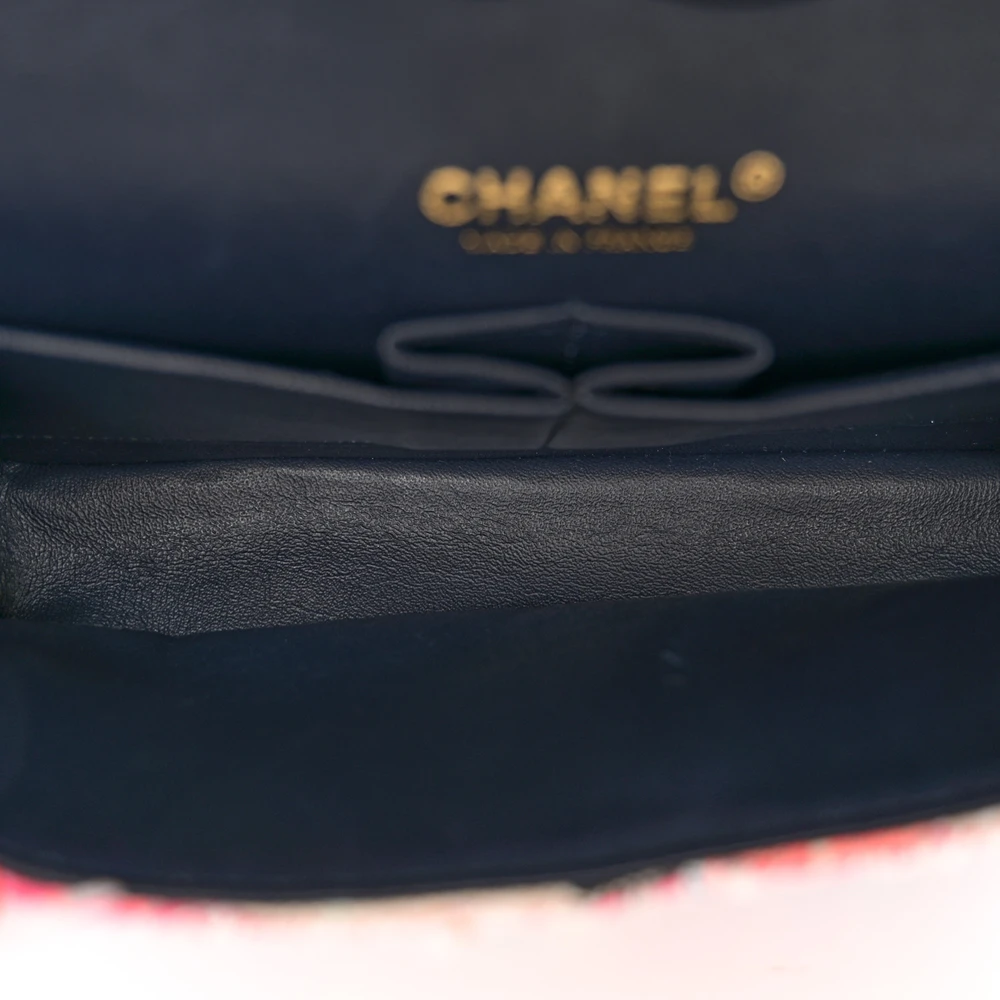 Lushentic Grade Double Flap in Medium Tweed with Light Gold Hardware - Image 7