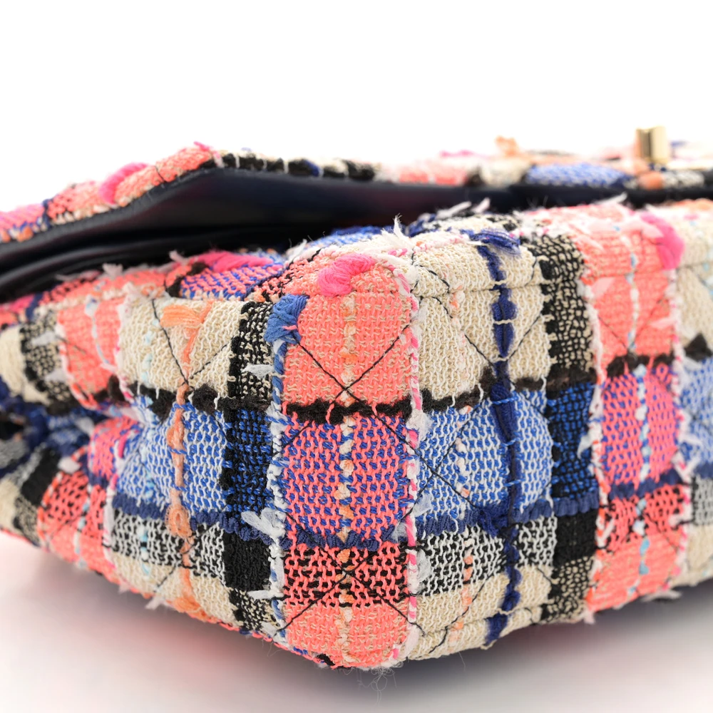 Lushentic Grade Double Flap in Medium Tweed with Light Gold Hardware - Image 4