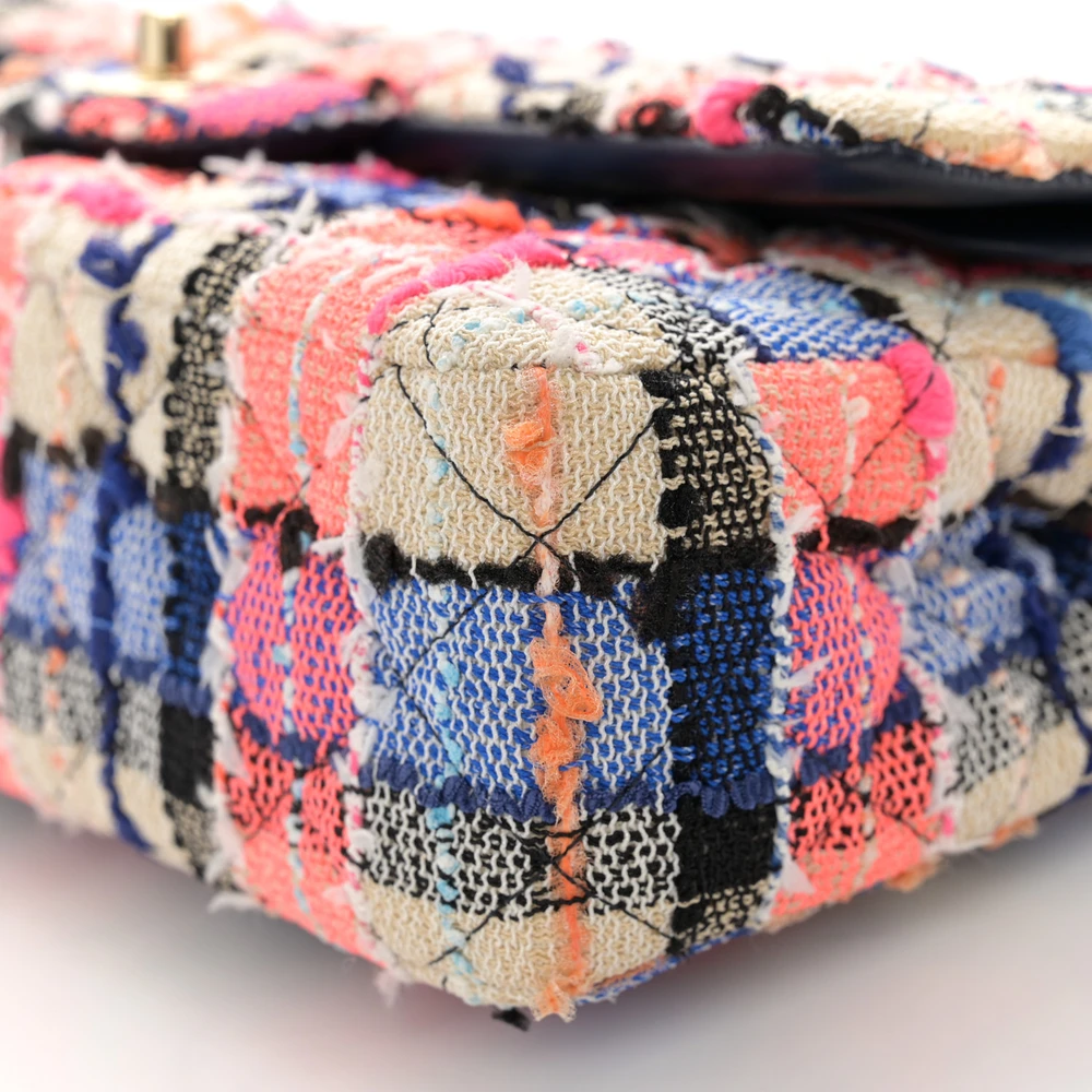 Lushentic Grade Double Flap in Medium Tweed with Light Gold Hardware - Image 5