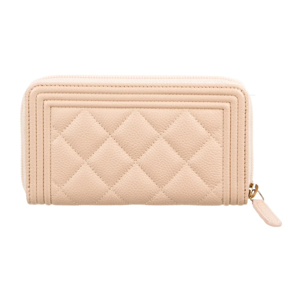 Lushentic Chanel Medium Boy Continental Wallet Neutrals Quilted Leather Gold Hardware - Image 2