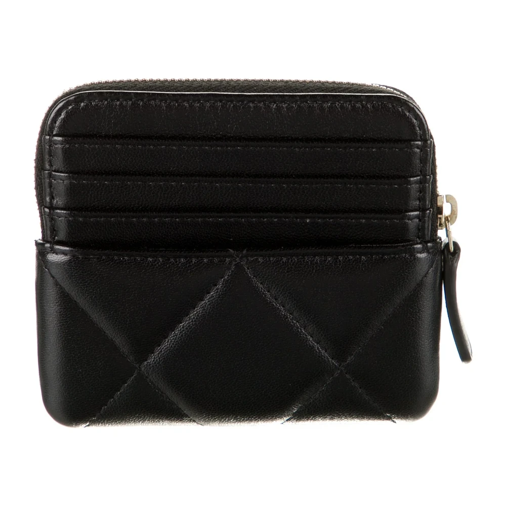 Lushentic Chanel Small Interlocking CC Logo Leather Wallet Black Quilted Leather Gold Hardware - Image 3