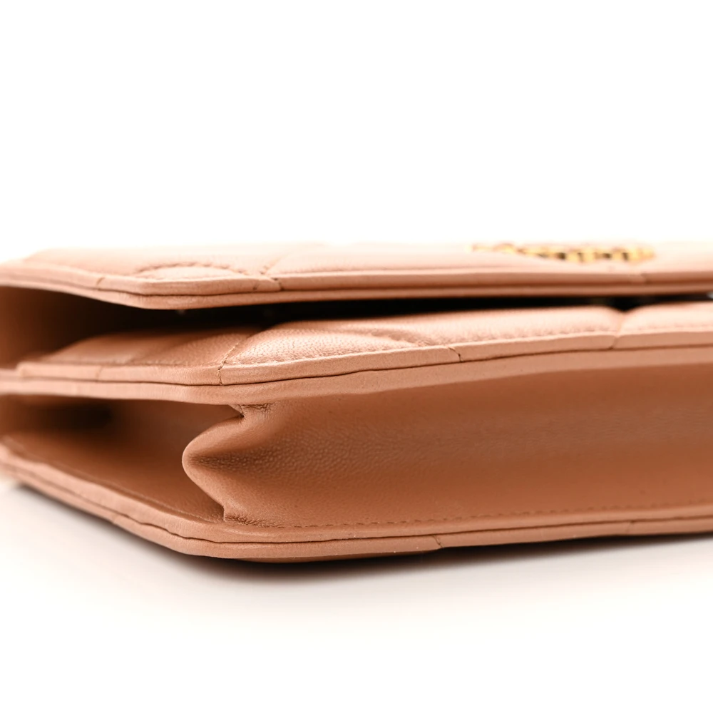 Lushentic Designer Wallet on Chain - Chanel 19 Small Brown Lambskin - Image 4