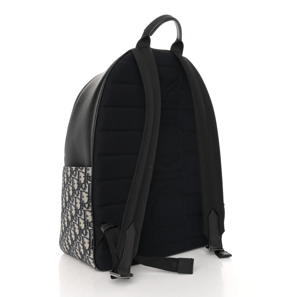 Lushentic Grade Handbags - Large Saddle Backpack in Black Canvas - Image 3
