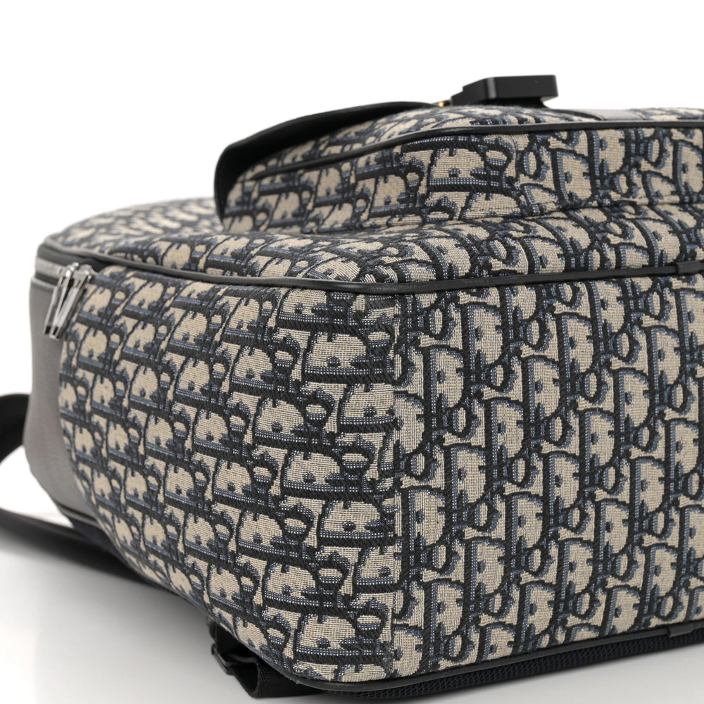 Lushentic Grade Handbags - Large Saddle Backpack in Black Canvas - Image 4