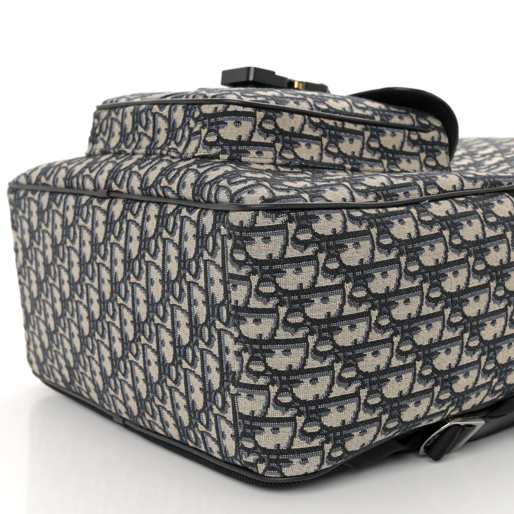 Lushentic Grade Handbags - Large Saddle Backpack in Black Canvas - Image 5