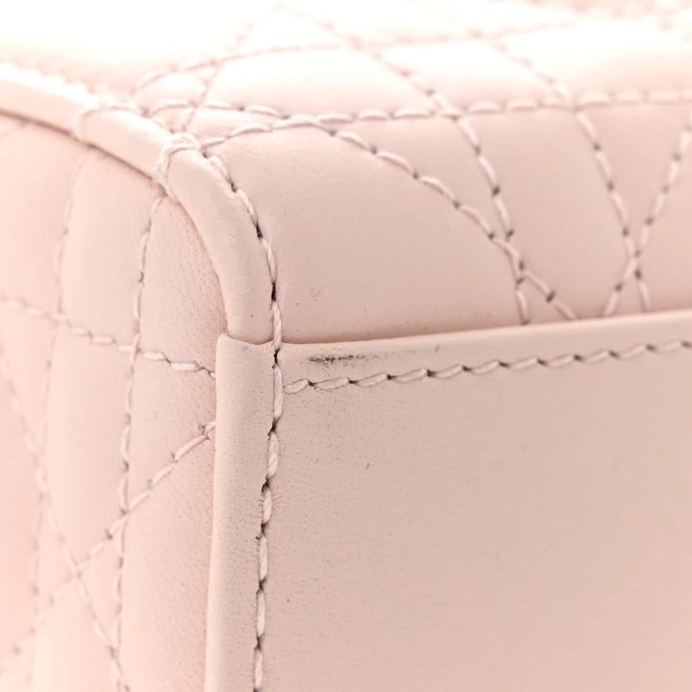 Lushentic Medium Lady D-Joy Handbag in Light Pink Cannage Lambskin Leather - Image 10