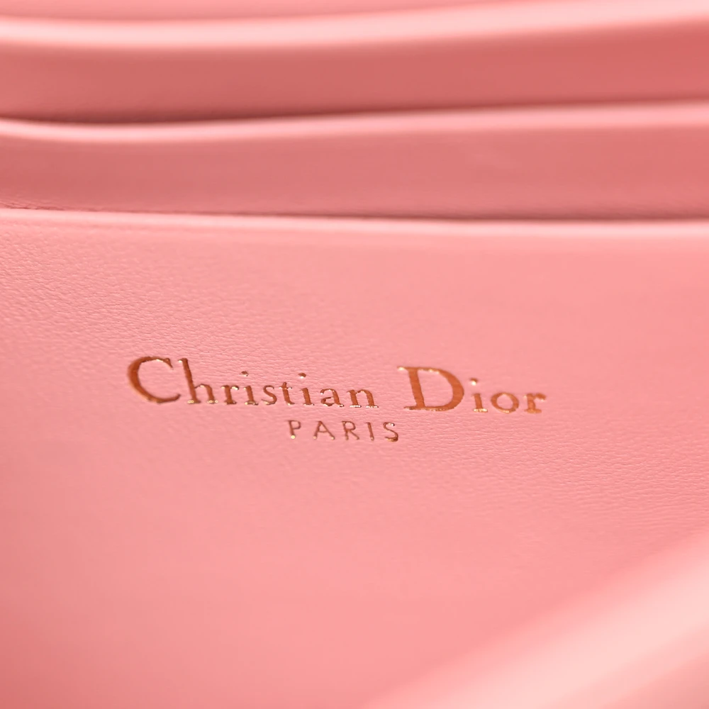 Lushentic Handbags Mini My Dior Clutch in Antique Pink Cannage Leather - Image 2
