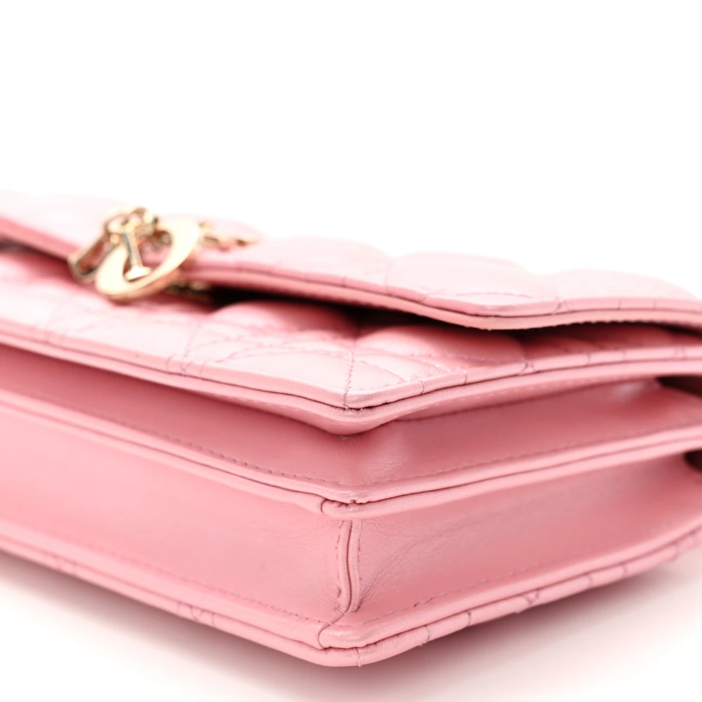 Lushentic Handbags Mini My Dior Clutch in Antique Pink Cannage Leather - Image 5