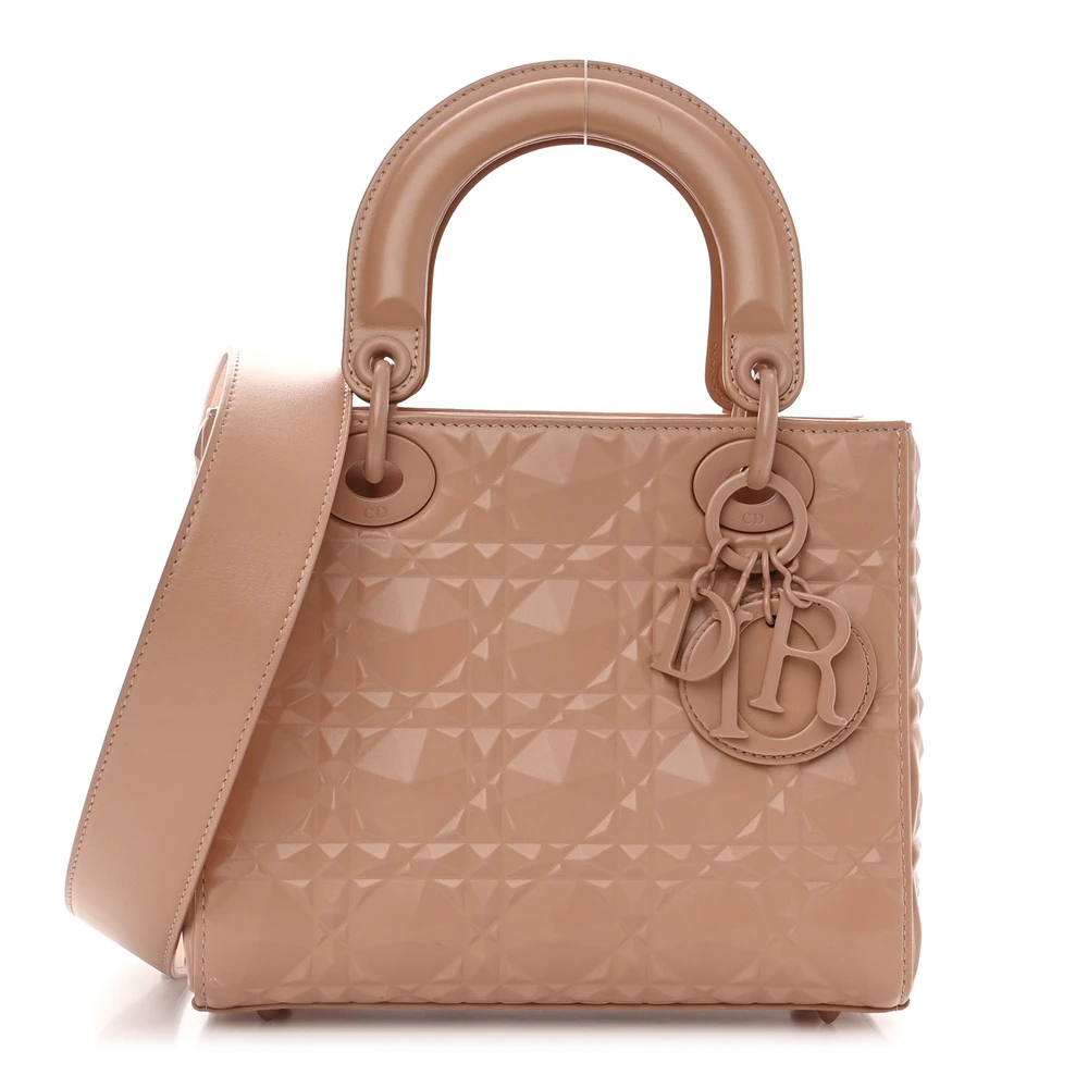 Lushentic Dior Small My ABCDior Lady Dior Rose Des Vents Diamond Cannage Calfskin Leather Incognito Hardware Front