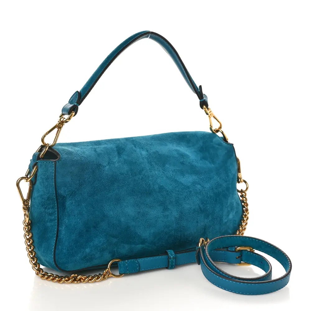 Lushentic Quality Bags - Baguette Ottanio Chamois Leather & Gold Hardware - Image 3