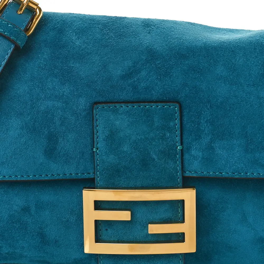 Lushentic Quality Bags - Baguette Ottanio Chamois Leather & Gold Hardware - Image 8