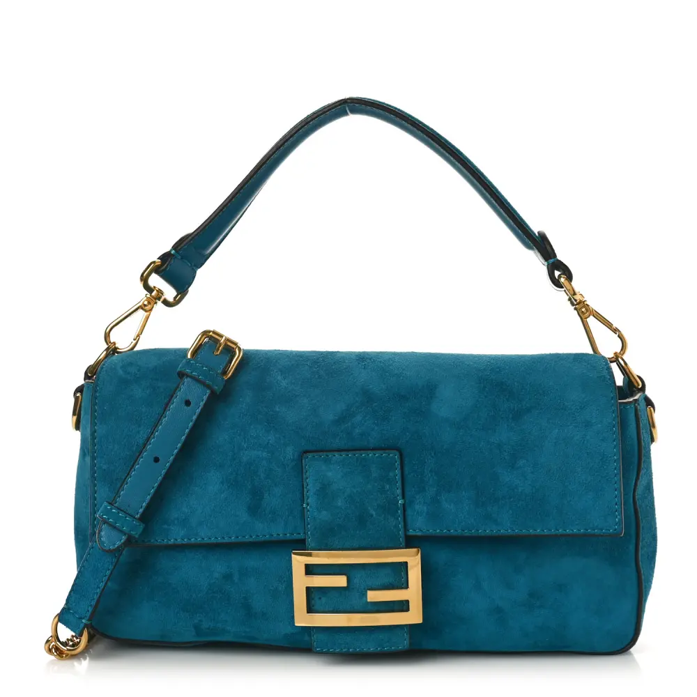 Lushentic Quality Bags - Baguette Ottanio Chamois Leather & Gold Hardware