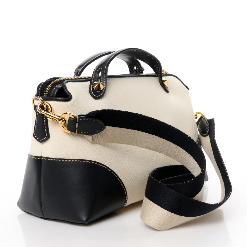 Lushentic Grade Replicas Boston Bag - Grezzo Black Canvas & Leather - Image 4