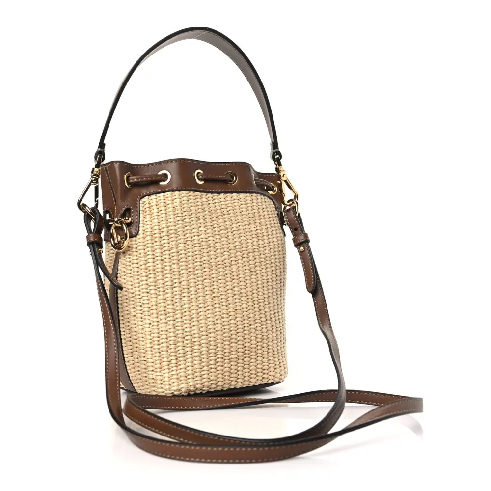 Lushentic Bag Mini F is Fendi Logo Mon Tresor Bucket Bag - Image 3