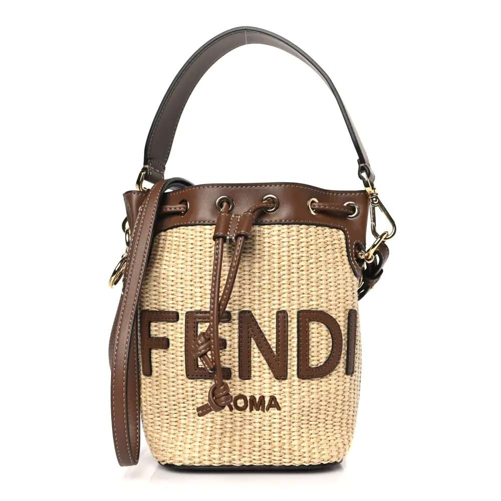 Lushentic Bag Mini F is Fendi Logo Mon Tresor Bucket Bag