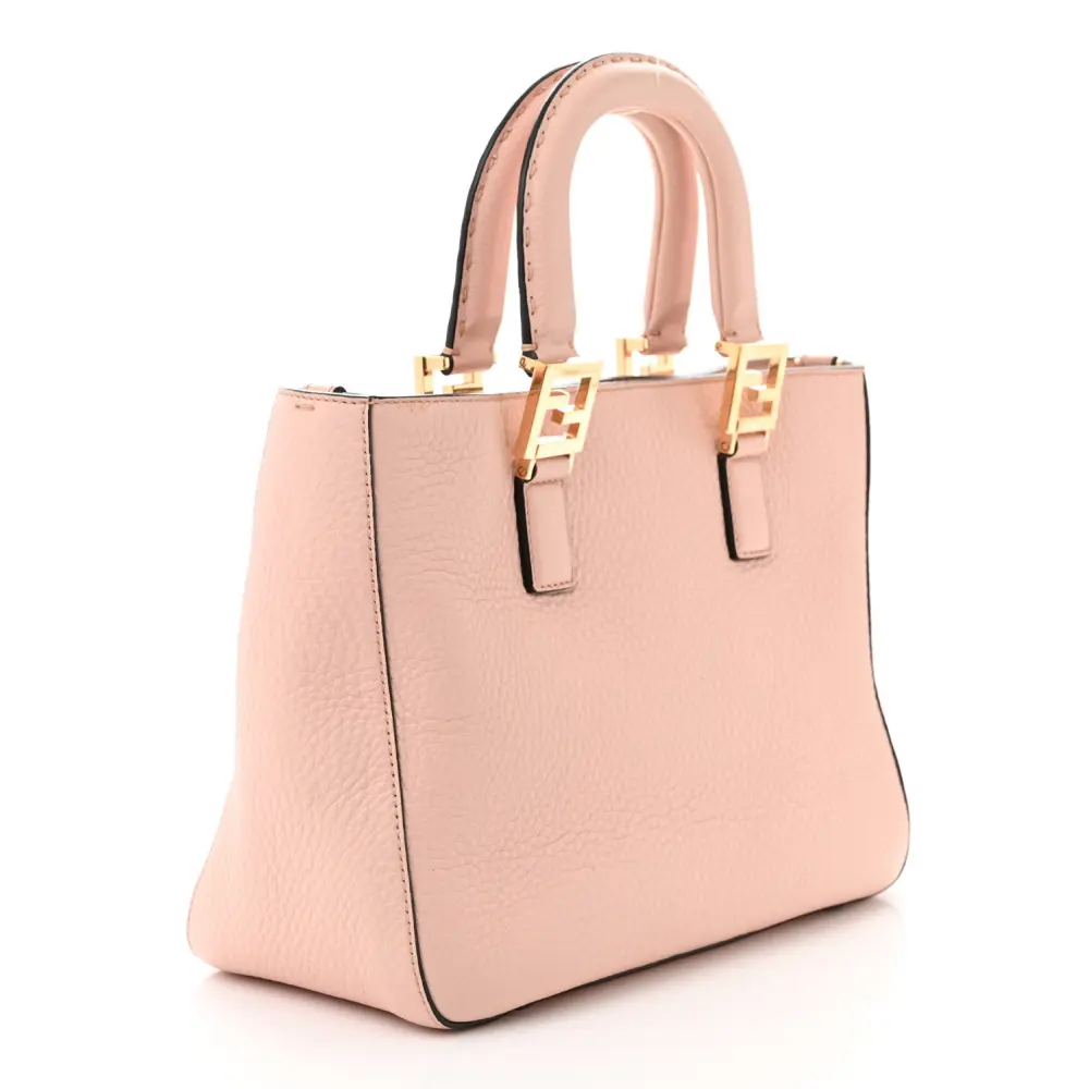 Lushentic Bag Small FF Tote Cipria Cuoio Romano Leather Gold Hardware - Image 3