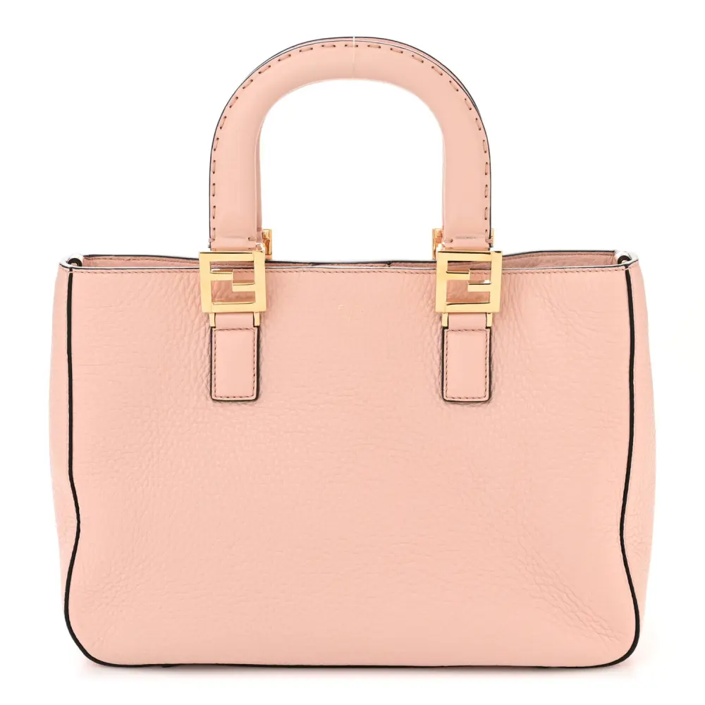 Lushentic Bag Small FF Tote Cipria Cuoio Romano Leather Gold Hardware