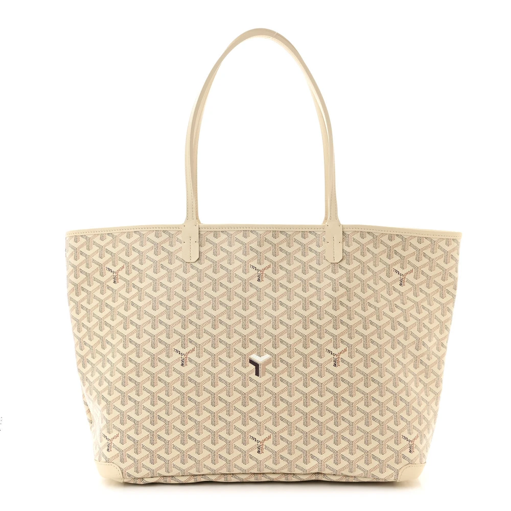 Lushentic Goyard Artois Tote MM Sand Goyardine Canvas Front