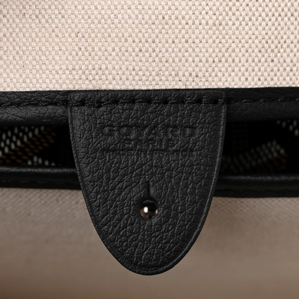 Lushentic Quality Handbags - Artois Tote PM Black Goyardine Canvas - Image 2