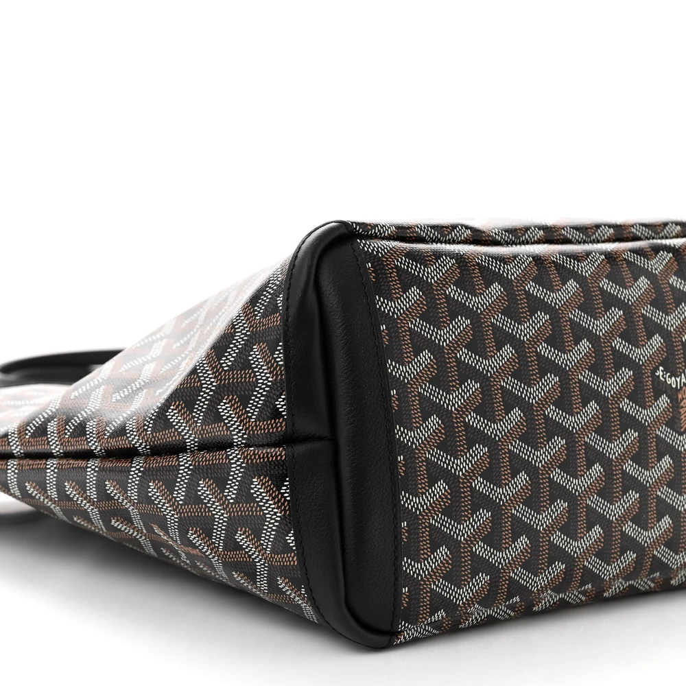 Lushentic Quality Handbags - Artois Tote PM Black Goyardine Canvas - Image 4