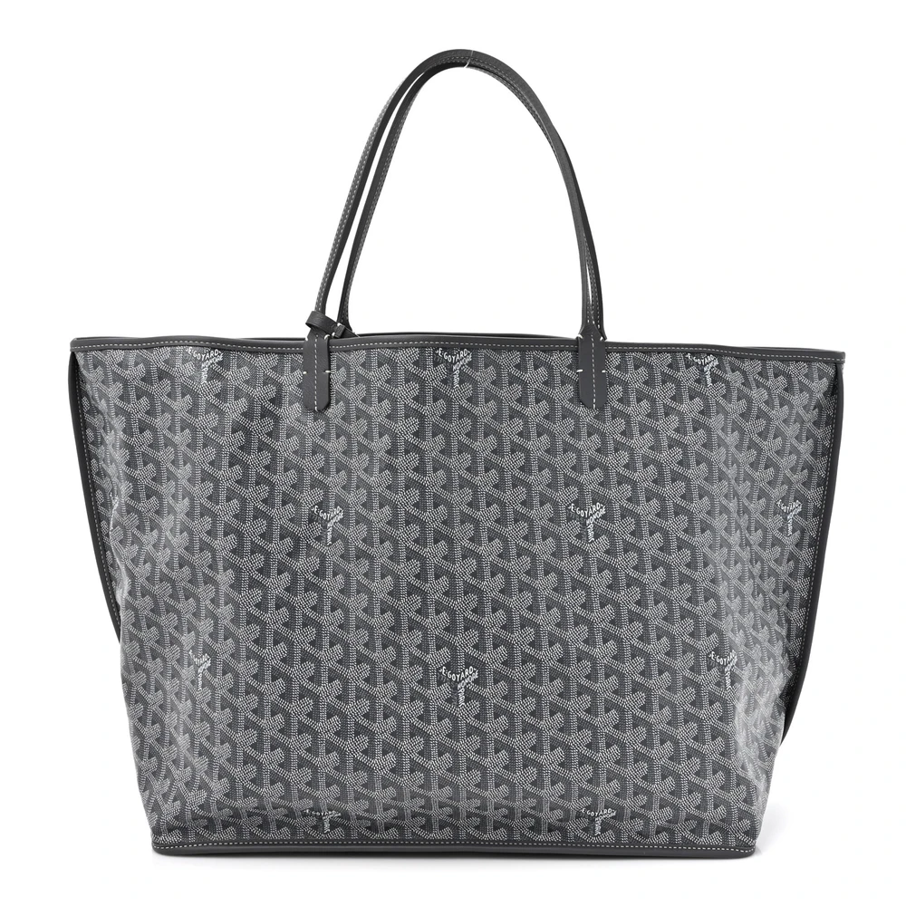 Lushentic Goyard Reversible Anjou Tote GM Grey Goyardine Canvas `Front