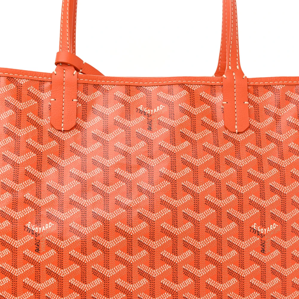 Buy Lushentic Grade Bags - Saint Louis Tote PM Orange Goyardine Canvas - Image 8