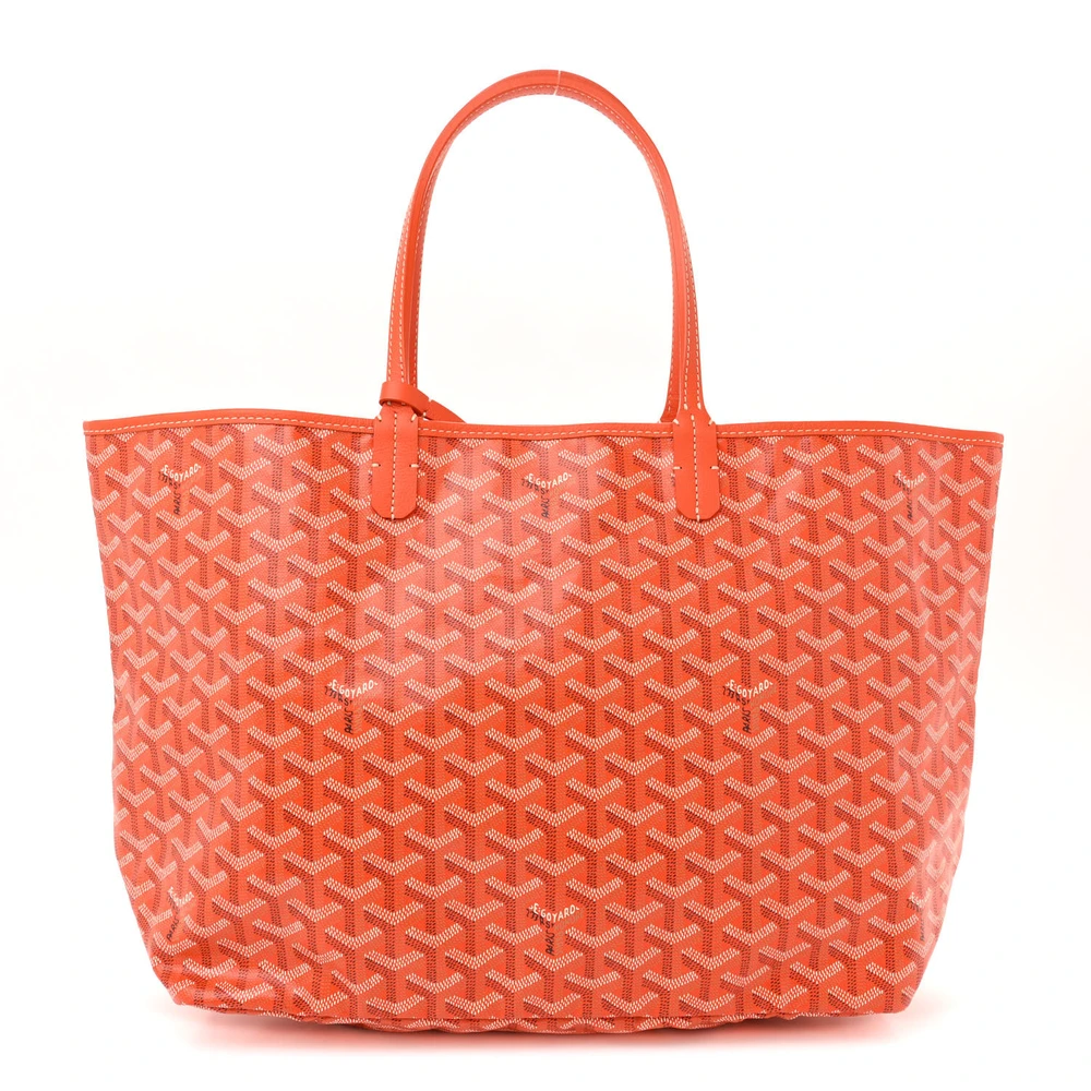 Lushentic Goyard Saint Louis Tote PM Orange Goyardine Canvas Front