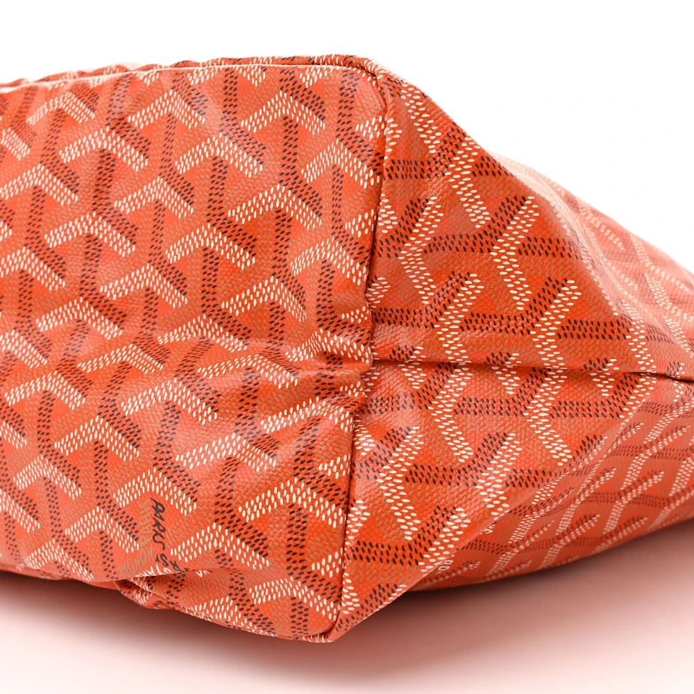 Buy Lushentic Grade Bags - Saint Louis Tote PM Orange Goyardine Canvas - Image 5