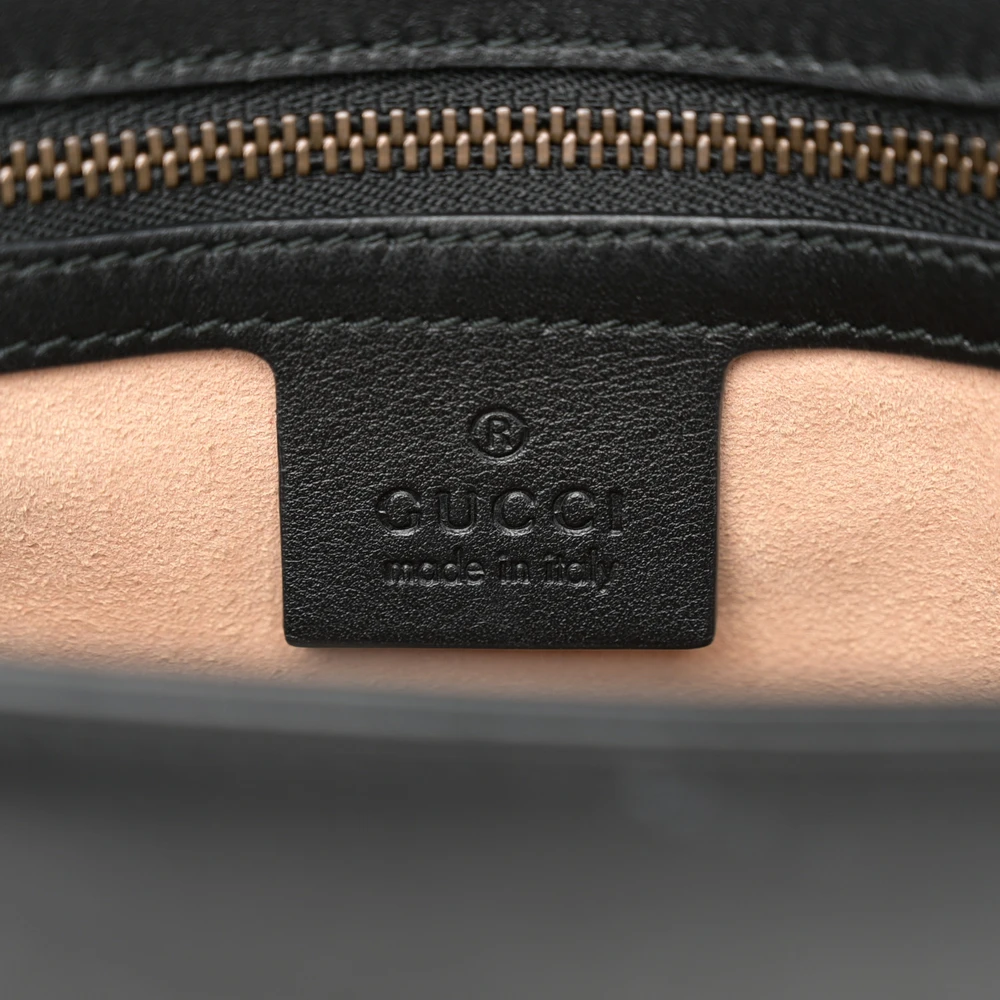 Lushentic GG Marmont Medium Shoulder Bag in Black Calfskin Leather - Image 2