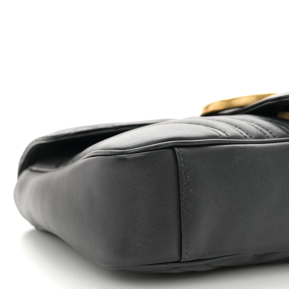 Lushentic GG Marmont Medium Shoulder Bag in Black Calfskin Leather - Image 4