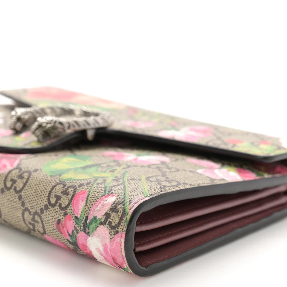 Lushentic Quality Bags - Mini Dionysus Chain Wallet Beige Multicolor Blooms - Image 4