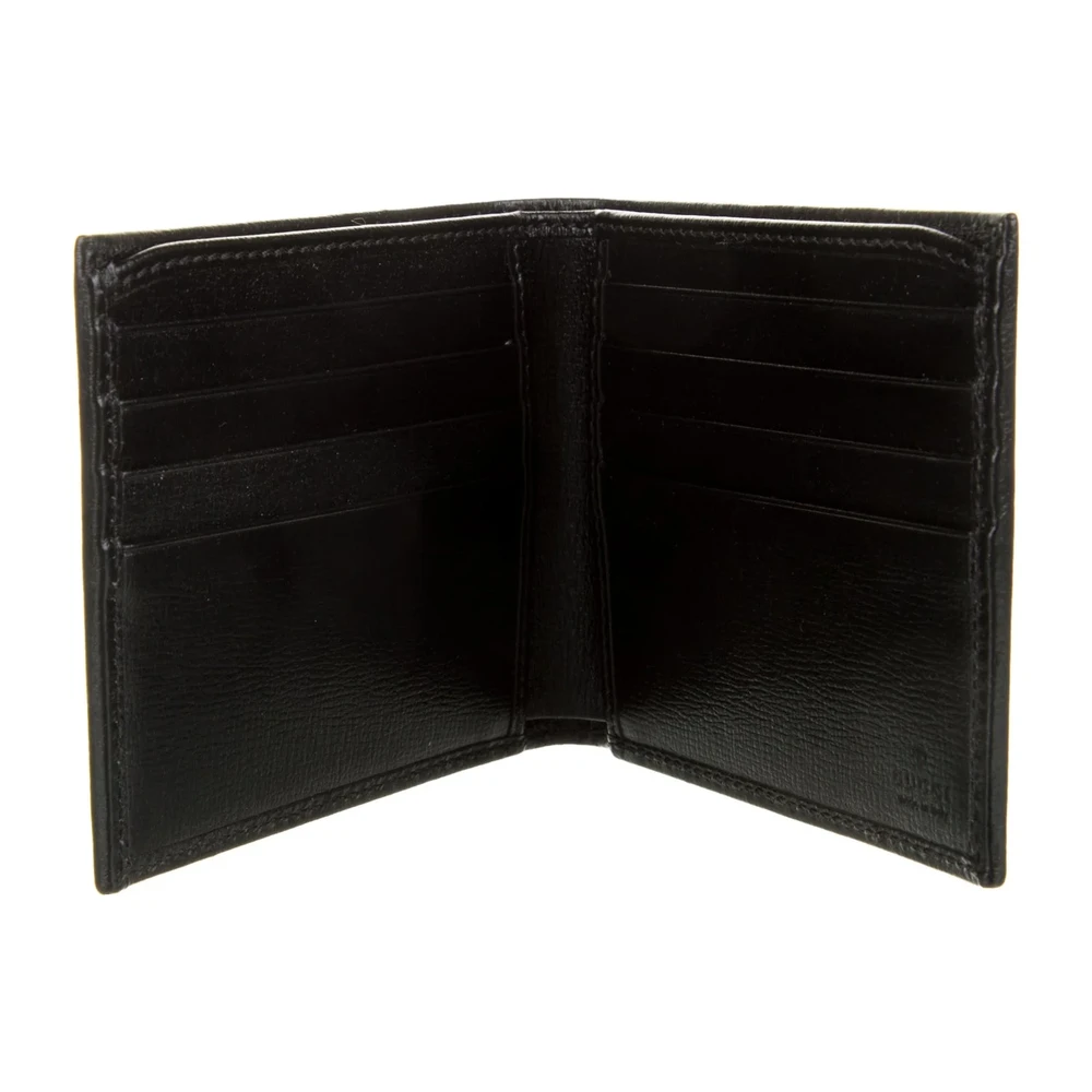 Lushentic Grade Designer Bags Small Bifold Wallet Black GG Canvas - Image 3