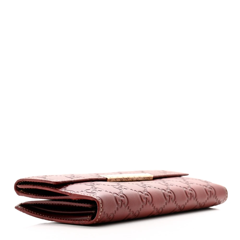 Lushentic Grade Designer Bags - Small Margaux Wallet in Dark Red Leather - Image 4