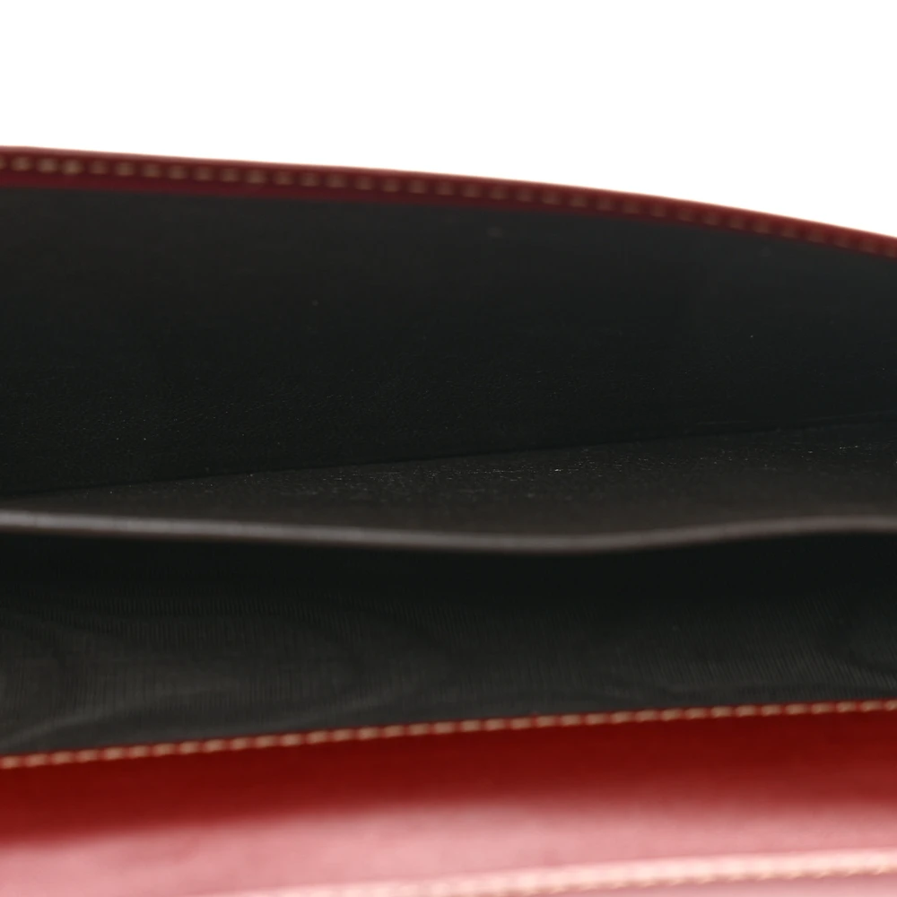 Lushentic Grade Designer Bags - Small Margaux Wallet in Dark Red Leather - Image 5