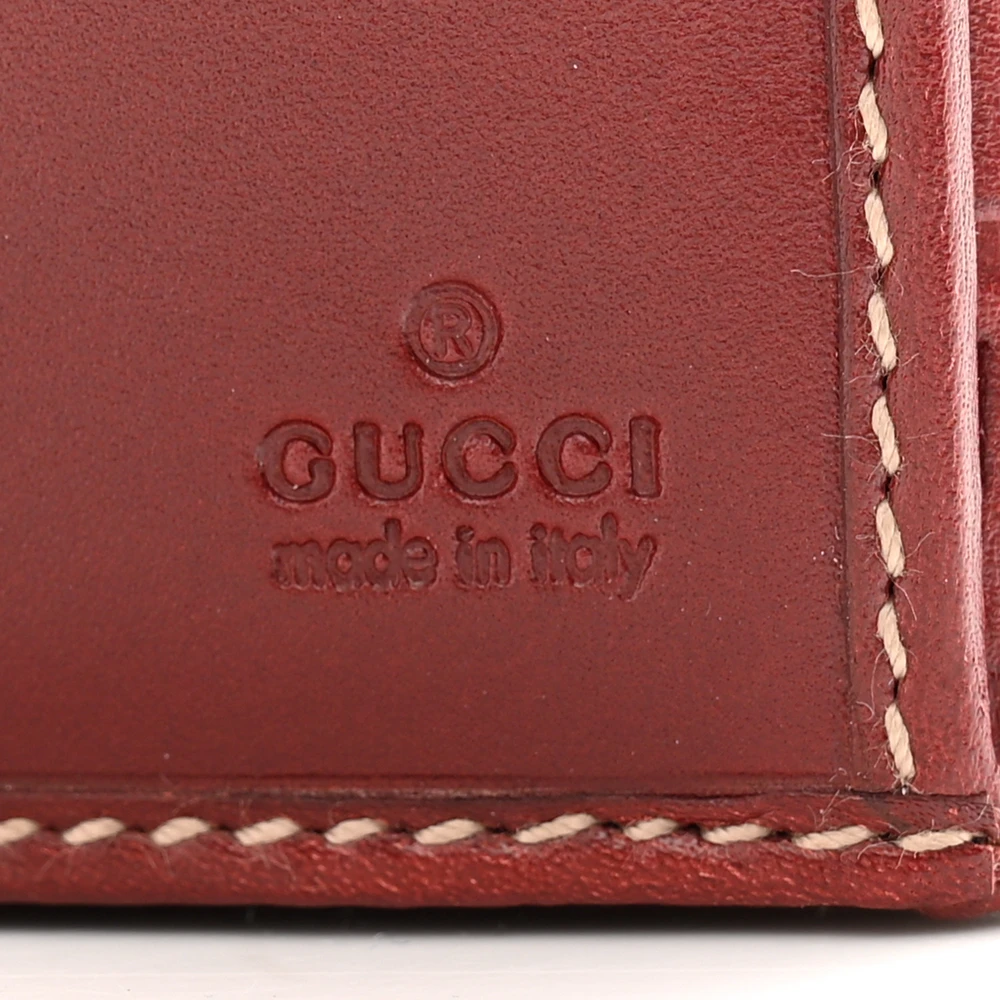 Lushentic Grade Designer Bags - Small Margaux Wallet in Dark Red Leather - Image 2