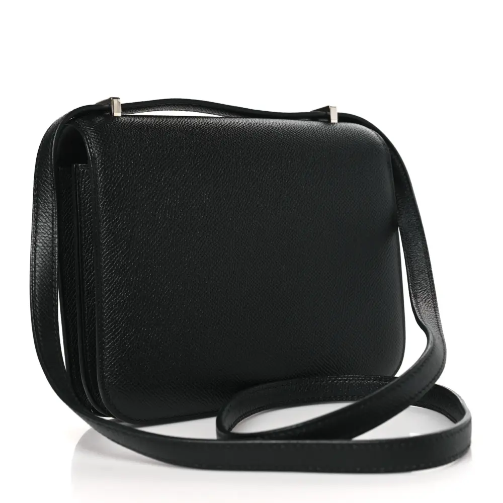 Lushentic Replica Handbags: Constance 18 Black Epsom Leather Gold Hardware - Image 3
