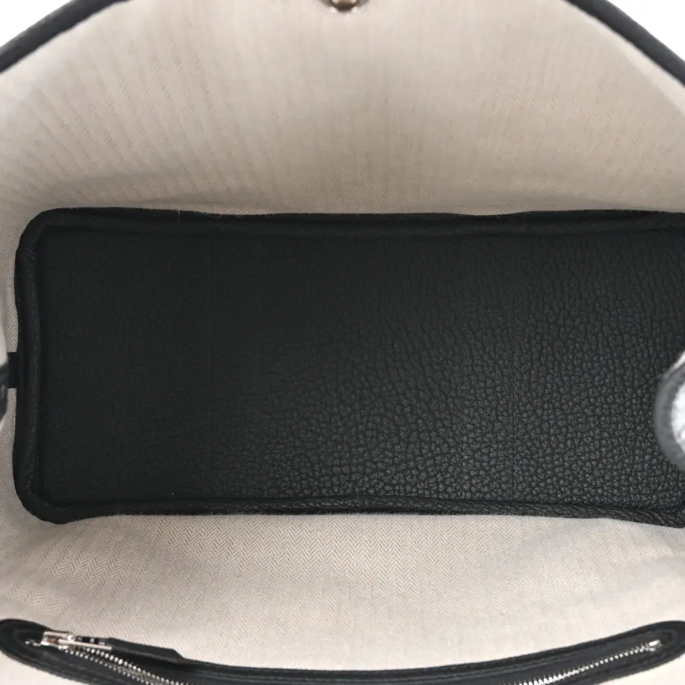 Lushentic Grade Bag for Garden Party – Black Negonda Leather, Palladium Silver - Image 7