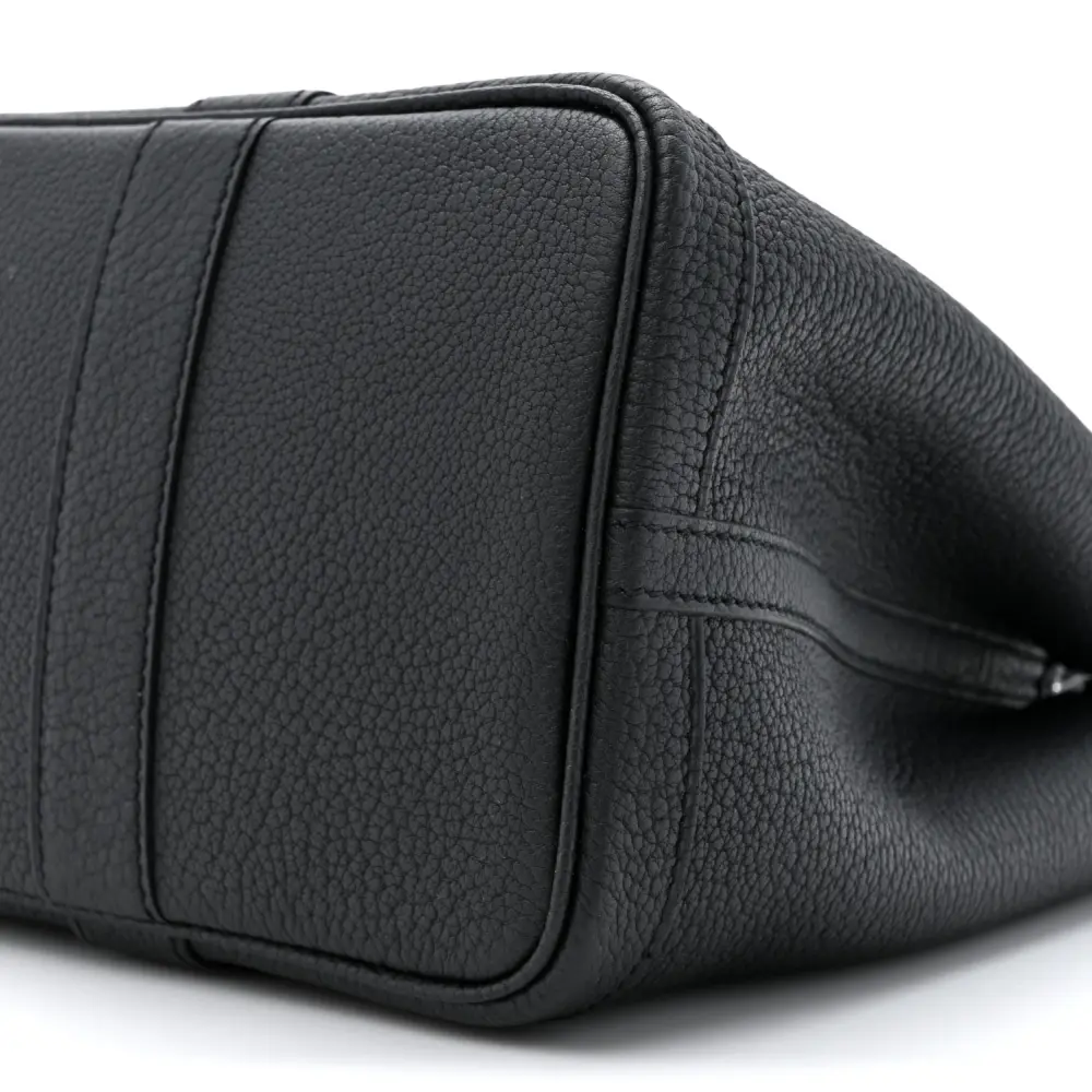Lushentic Grade Bag for Garden Party – Black Negonda Leather, Palladium Silver - Image 5