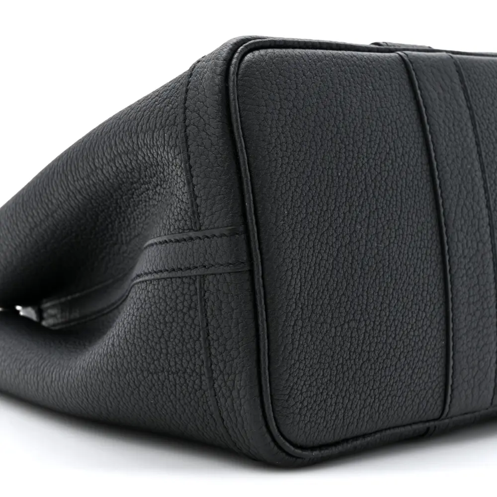 Lushentic Grade Bag for Garden Party – Black Negonda Leather, Palladium Silver - Image 4