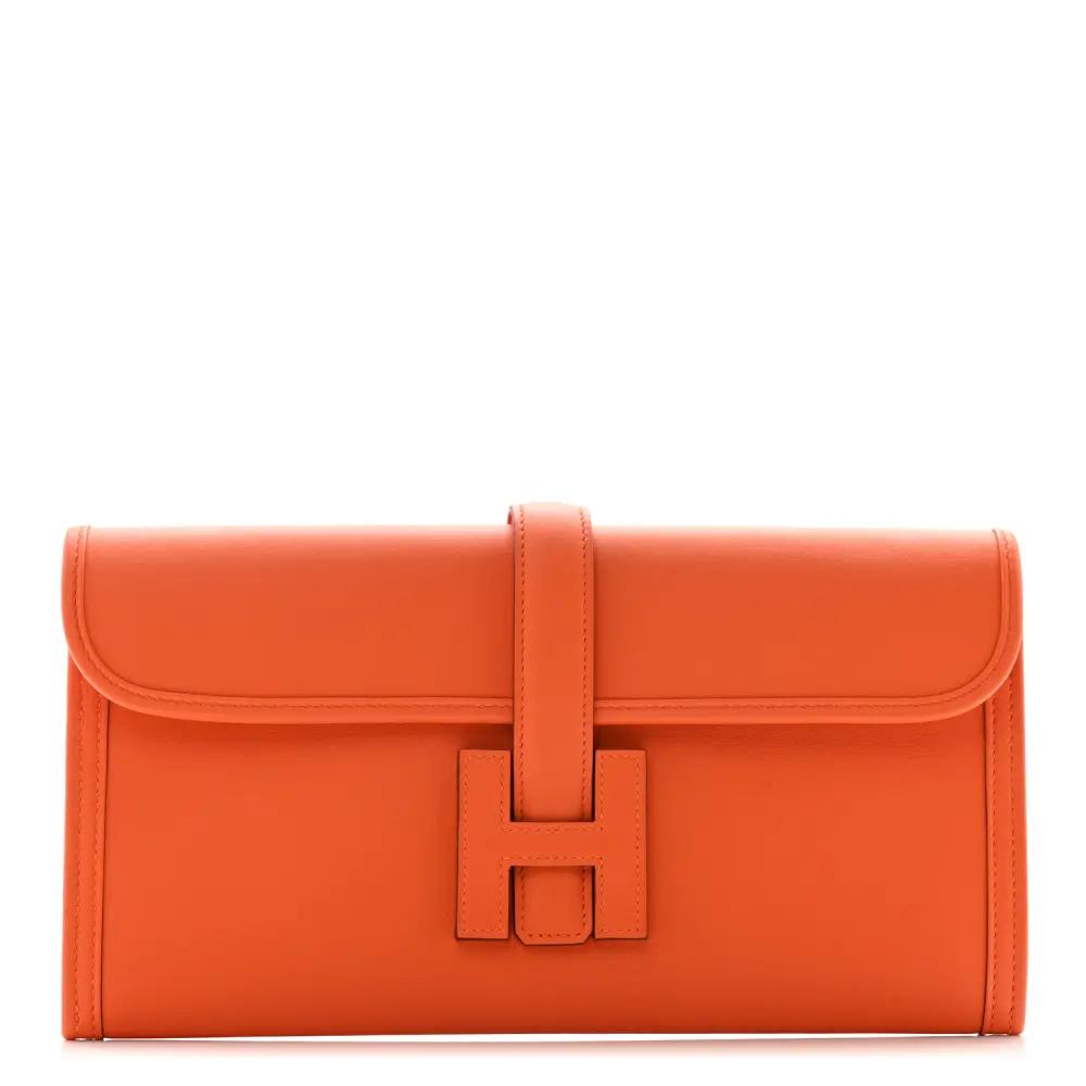 Buy Lushentic Grade Bags – Jige Elan 29 Clutch Orange Swift Leather - Premium Alternative Bag