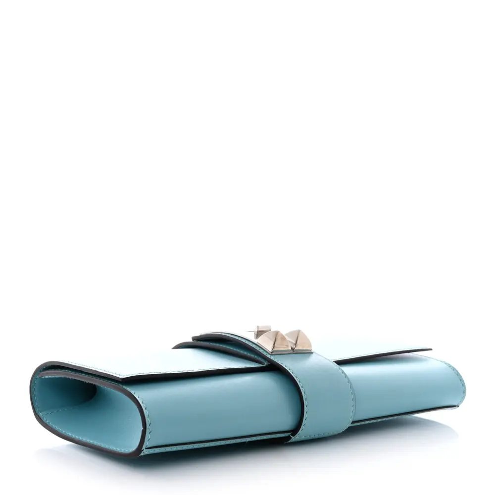 Replica Handbag Store Medor 23 Clutch Bleu Atoll Tadelakt Leather - Image 4