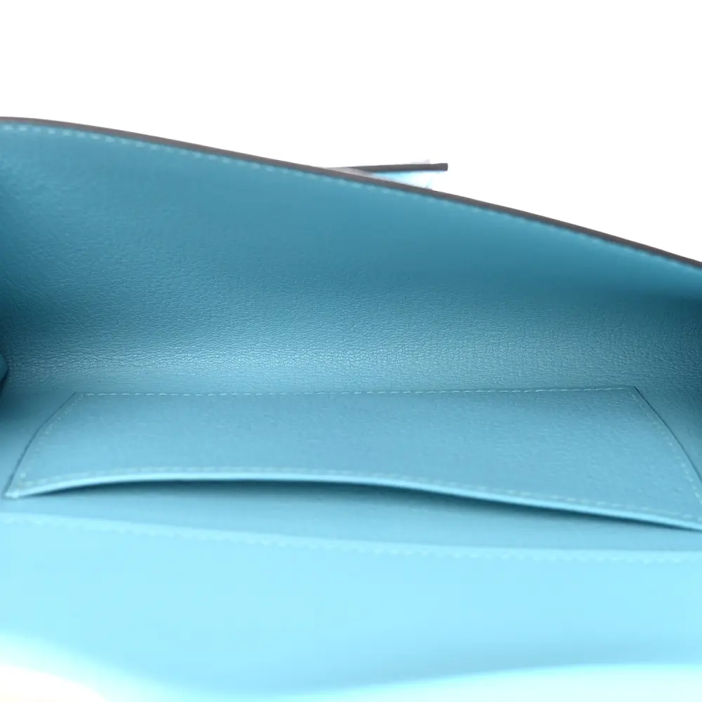 Replica Handbag Store Medor 23 Clutch Bleu Atoll Tadelakt Leather - Image 5