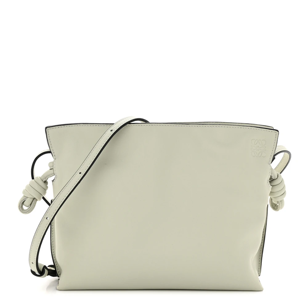 Lushentic Loewe Flamenco Knot Bag Mini Light Celadon Calfskin Leather Front
