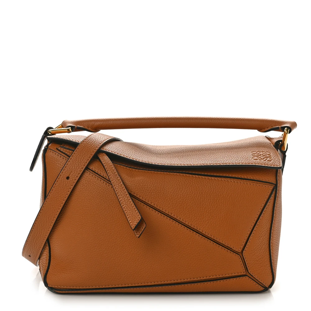 Lushentic Loewe Puzzle Bag Small Light Caramel Calfskin Leather Front