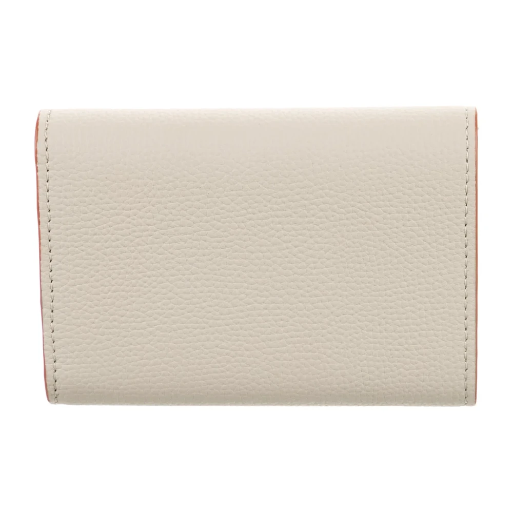 Lushentic Quality Handbags: Small Compact Wallet in Grey Calfskin Leather - Image 2
