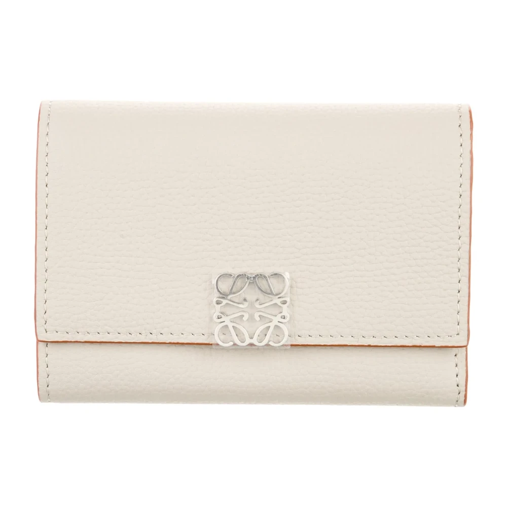 Lushentic Quality Handbags: Small Compact Wallet in Grey Calfskin Leather