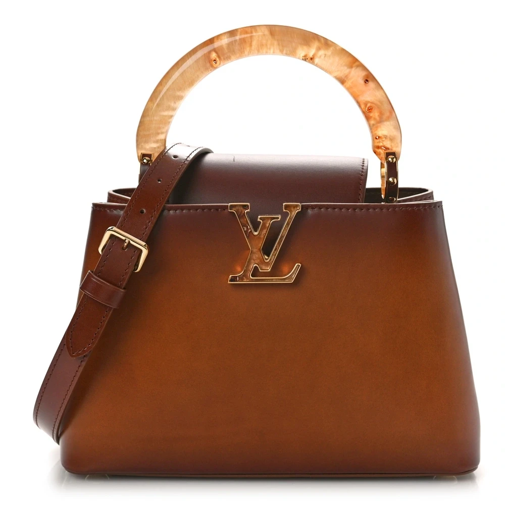 Lushentic Louis Vuitton Capucines BB Smoked Tan Calfskin Leather & Resin Gold Hardware Front