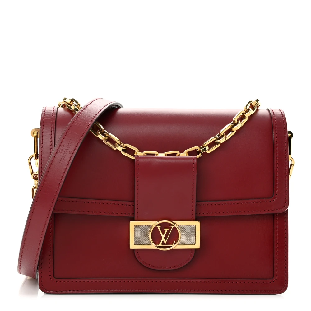Lushentic Louis Vuitton Dauphine MM Cherry Berry Smooth Calfskin Leather Brass Hardware Front