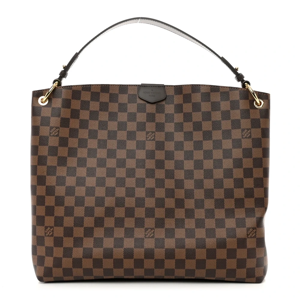 Lushentic Louis Vuitton Graceful MM Damier Ebene Canvas Brass Hardware Front