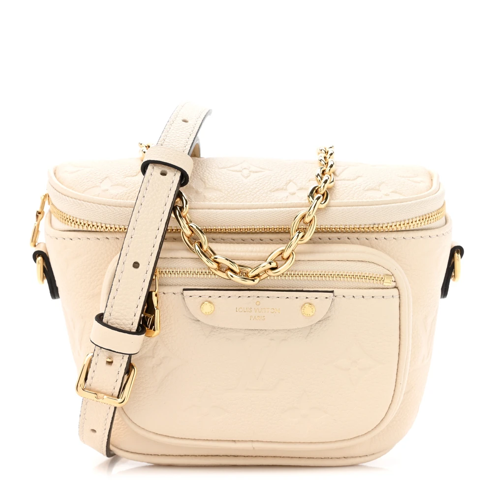 Lushentic Louis Vuitton Mini Bumbag Cream Empreinte Leather Gold Hardware Front